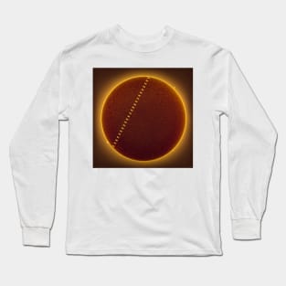 ISS transit across the solar disc, 2021, (C055/6451) Long Sleeve T-Shirt